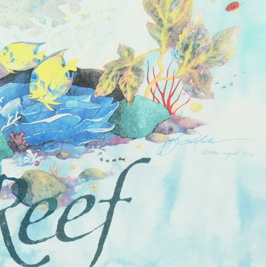 1992 Coral Reef Tie Dye Liquid Blue Shirt