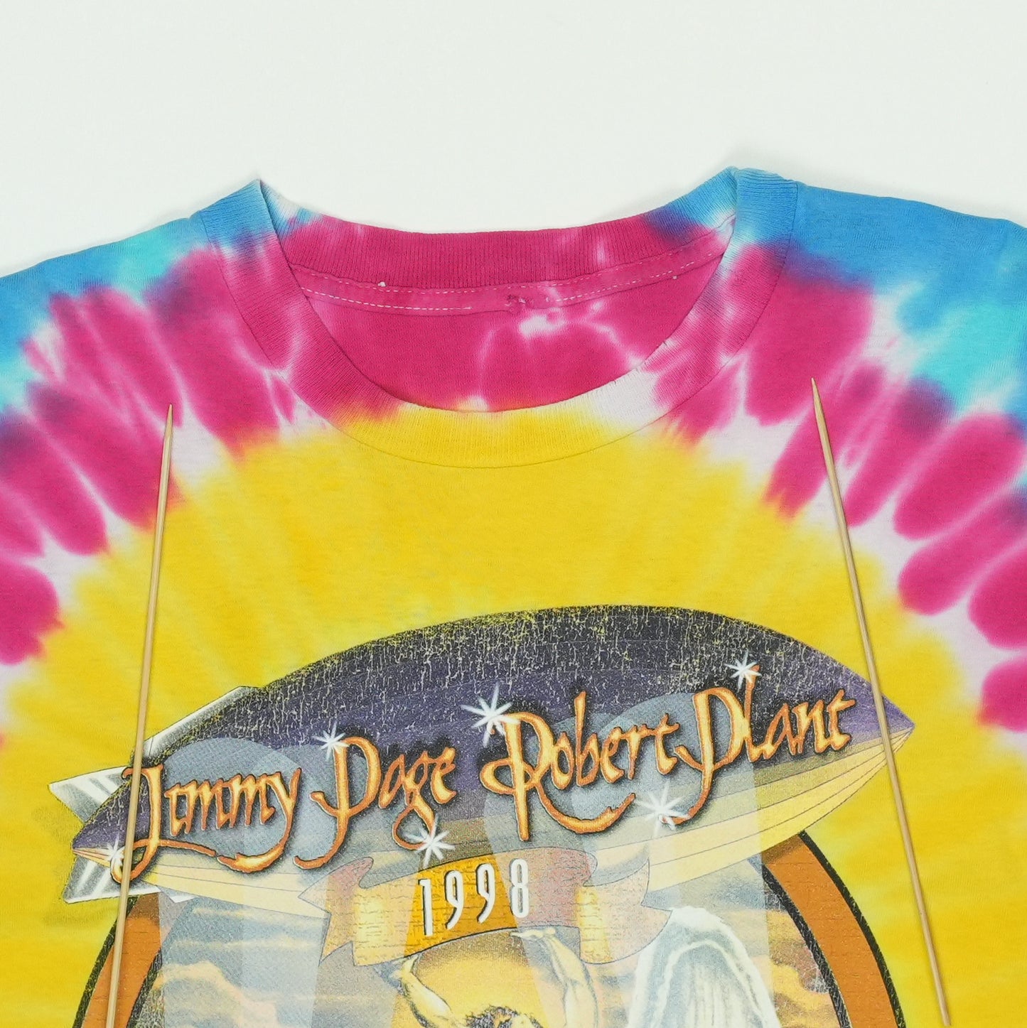 1998 Jimmy Page Robert Plant Tie Dye Tour Shirt