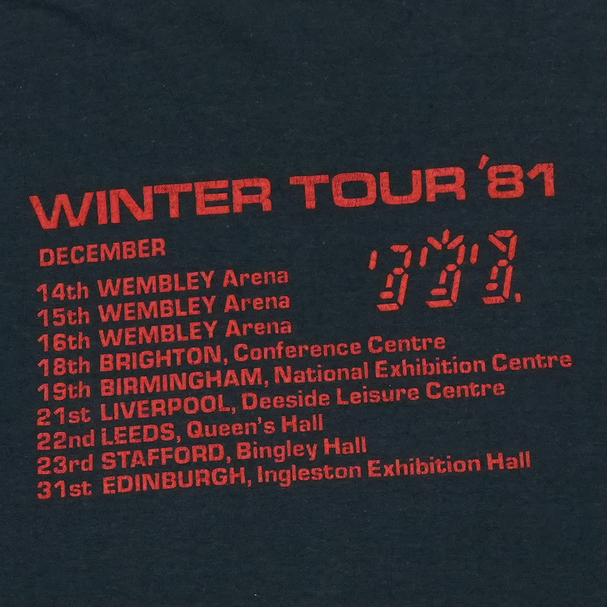 1981 The Police Ghost In The Machine Tour Shirt