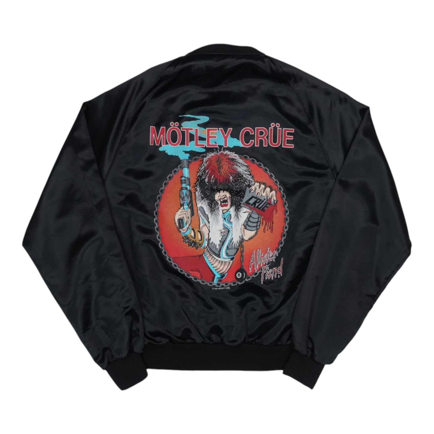 1985 Motley Crue Allister Fiend Satin Jacket