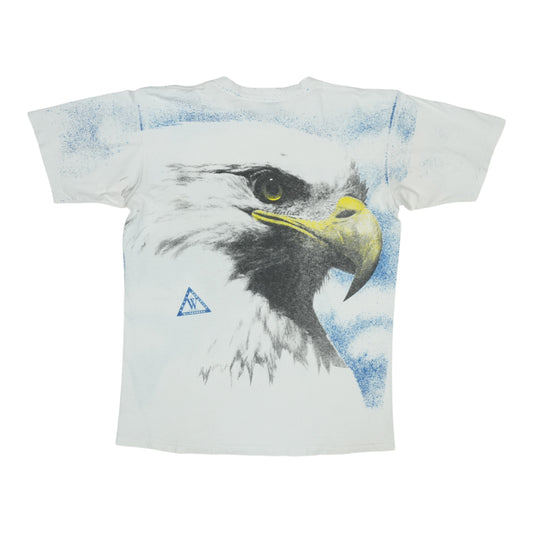 1990s Bald Eagle Vancouver Canada All Over Print Shirt