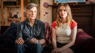 Malcom (David Morrissey) and his daughter Gemma (Amiee Lou Wood) chaotically co-exist in the BBC's new odd-couple comedy